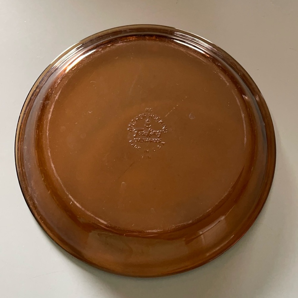 Amber Glass Serving Plate